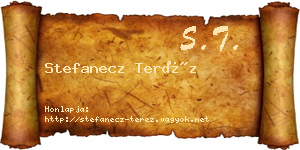 Stefanecz Teréz névjegykártya
