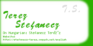 terez stefanecz business card